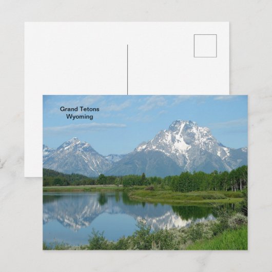 Große Tetons, flammende Postkarte (Vorne/Hinten)