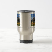 Große Tetons mit gelben Blumen Reisebecher (Mittel)