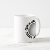 Große Text 325ml personalisierte Golf-Tasse Kaffeetasse (VorderseiteRechts)