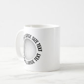 Große Text 325ml personalisierte Golf-Tasse Kaffeetasse (Vorderseite Links)