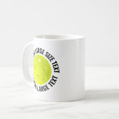 Große Text 325ml personalisierte Pickleball-Tasse Kaffeetasse (Vorderseite Links)