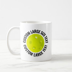 Große Text 325ml personalisierte Pickleball-Tasse Kaffeetasse