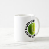 Große Text 325ml personalisierte Tennistasse Kaffeetasse (VorderseiteRechts)
