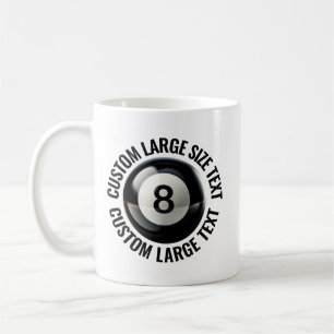Große Text 330ml Personalisierte 8 Ball Tasse