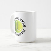 Große Text 450ml personalisierte Tennis-Tasse Kaffeetasse (Vorderseite Links)
