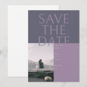 Große Text Save-the-Date-Karte Einladung (Vorne/Hinten)