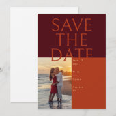 Große Textkarte Save the Date Einladung (Vorne/Hinten)