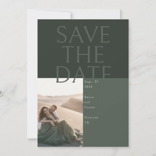 Große Textkarte Save the Date Einladung (Vorderseite)
