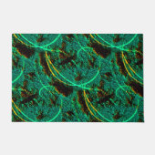 Große Textur dunkelgrüner Zyan mit braunen Kratern Fußmatte (Vorderseite)