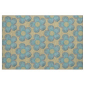 Große Texturierte Blume (gelb/aquamarin) Stoff (Fat Quarter (45,7 x 55,9 cm))