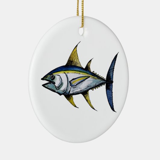 Große Thunfische Keramik Ornament (Rechts)