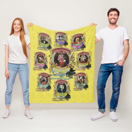 Große Tierkomponist-klassische Musik Fleecedecke (Beispiel)