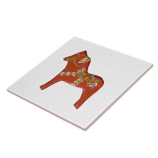 Große Tile mit Dala Pferd Fliese (Seite)