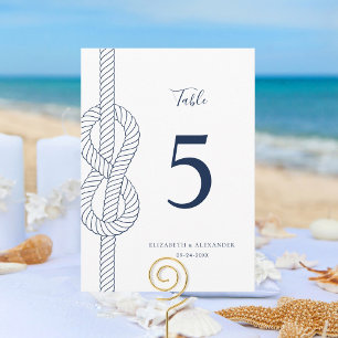 Große Tischnummer für Nautic-Knot-Rope-Hochzeiten