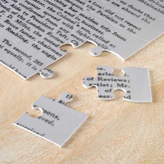 Große Titanic Sinks! Vintage Schlagzeilen Puzzle (Seite)