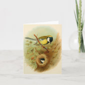 Große Titte - farbenfroher Vogel, Kunst Karte (Vorderseite)