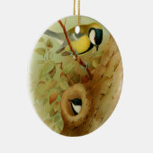 Große Titte - farbenfroher Vogel, Kunst Keramik Ornament (Rechts)