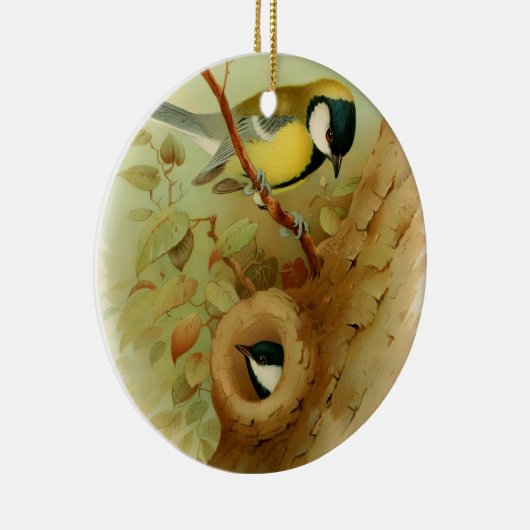 Große Titte - farbenfroher Vogel, Kunst Keramik Ornament (Rechts)