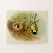 Große Titte - farbenfroher Vogel, Kunst Puzzle (Horizontal)