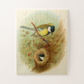 Große Titte - farbenfroher Vogel, Kunst Puzzle (Vertikal)