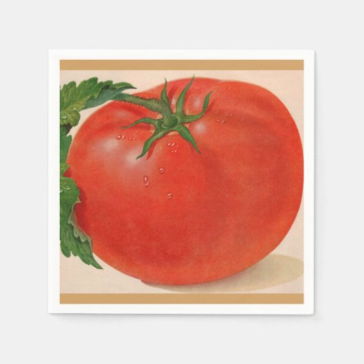 große Tomate Serviette (Vorderseite)