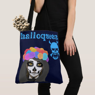 Große Tote Bag mit Halloween-Motiv Tasche