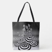 Große Tote Tasche Magic Pilze optische Design. (Vorderseite)