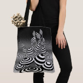 Große Tote Tasche Magic Pilze optische Design. (Von Nahem)