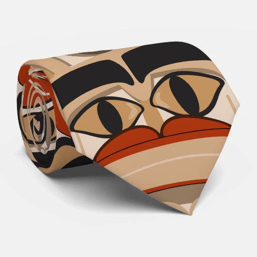 Große Totem-Pole-Krawatte Krawatte (Gerollt)