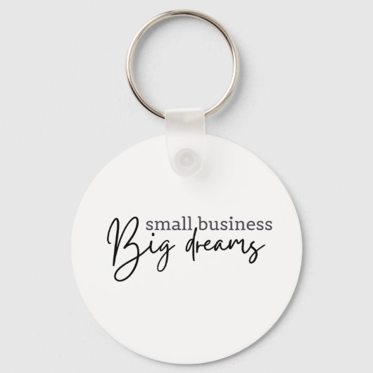 Große Träume für kleine Unternehmen, Geschäftsinha Schlüsselanhänger (Vorderseite)