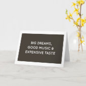 Große Träume, gute Musik und kostspielige Geschmac Karte (Gelbe Blume)