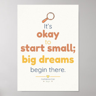 Große Träume | Kinder-Affirmationsposter Poster