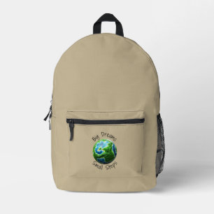GROSSE TRÄUME KLEINE SCHRITTE BEDRUCKTER RUCKSACK