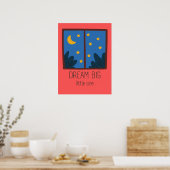 Große Träume Kleiner Einer Kinderzimmer-Wandkunst Poster (Küche)