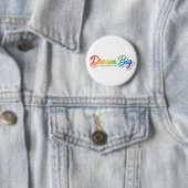 Große Träume Regenbogen-Typografie Motivationsdesi Button (Beispiel)