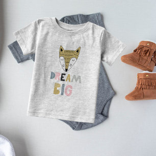 Große Träume Skandinavischer Fuchs Baby T-shirt
