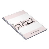 Große Träume und große Schemas Rosa Streifen Notizblock (Rechte Seite)