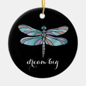 Große Traumlibelle Keramik Ornament (Vorne)