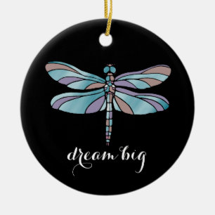 Große Traumlibelle Keramik Ornament
