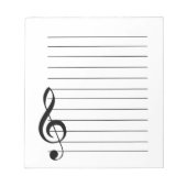 Große Treble Clef Musical Notepad Notizblock (Vorderseite)