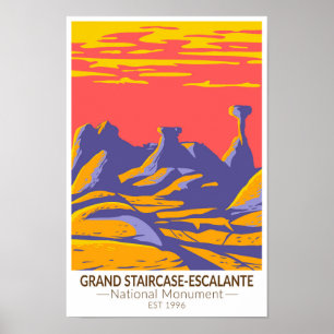 Große Treppe Escalante Nationales Monument Utah Poster