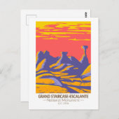 Große Treppe Escalante Nationales Monument Utah Postkarte (Vorne/Hinten)