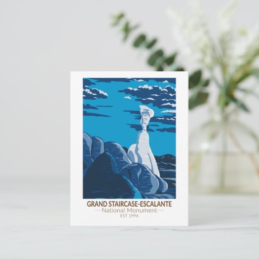 Große Treppe Escalante Nationales Monument Utah Postkarte (Stehend Vorderseite)