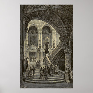 Große Treppe Pariser Opernhaus 1877 Poster