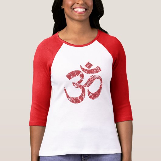 Große Tribüne OM Symbol Spiritualität Yoga T-Shirt (Vorderseite)