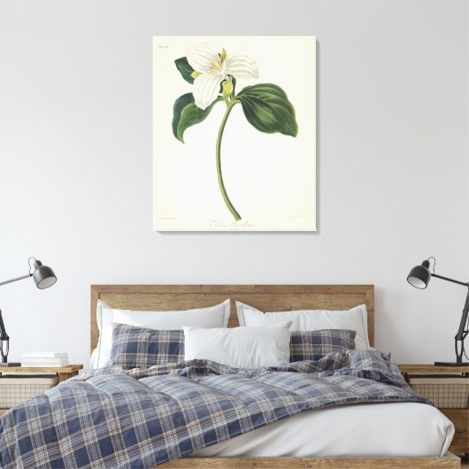 Große Trillium Leinwanddruck (Insitu (Schlafzimmer))