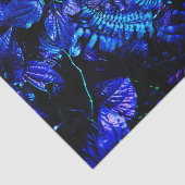 Große Tropical Blue Palm Blätter Hibiskus Decoupag Seidenpapier (Ausschnitt)