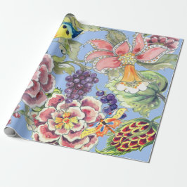 Große tropische Blütenfarbe Hübsch Geschenkpapier