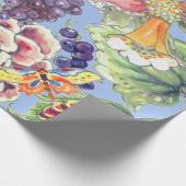 Große tropische Blütenfarbe Hübsch Geschenkpapier (Ecke)