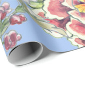 Große tropische Blütenfarbe Hübsch Geschenkpapier (Rolleneckpunkt)